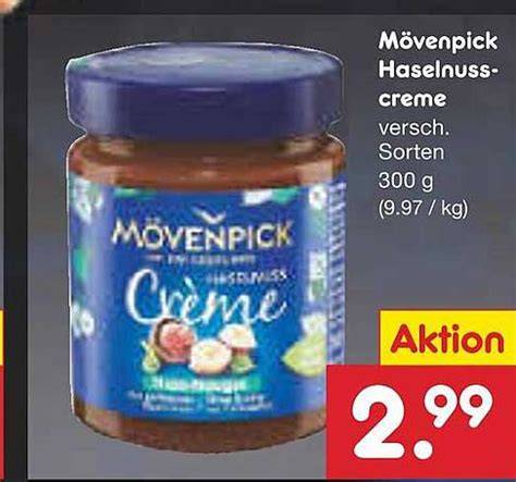 Mövenpick Haselnusscreme im Glas, Aufstrich auf Brot