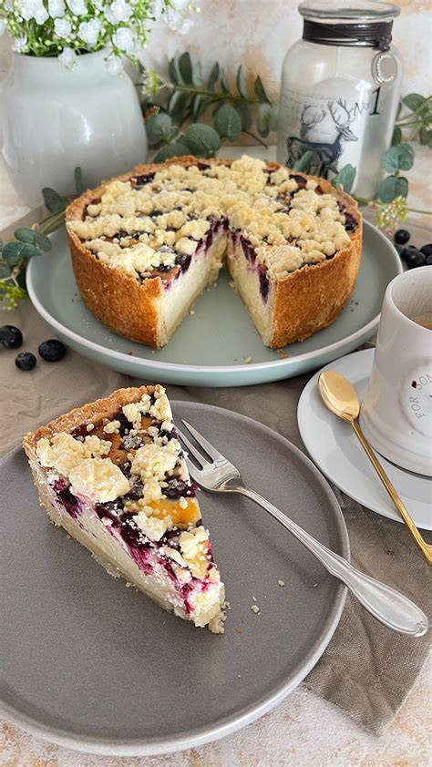 Mürbteigscheiben mit Heidelbeeren