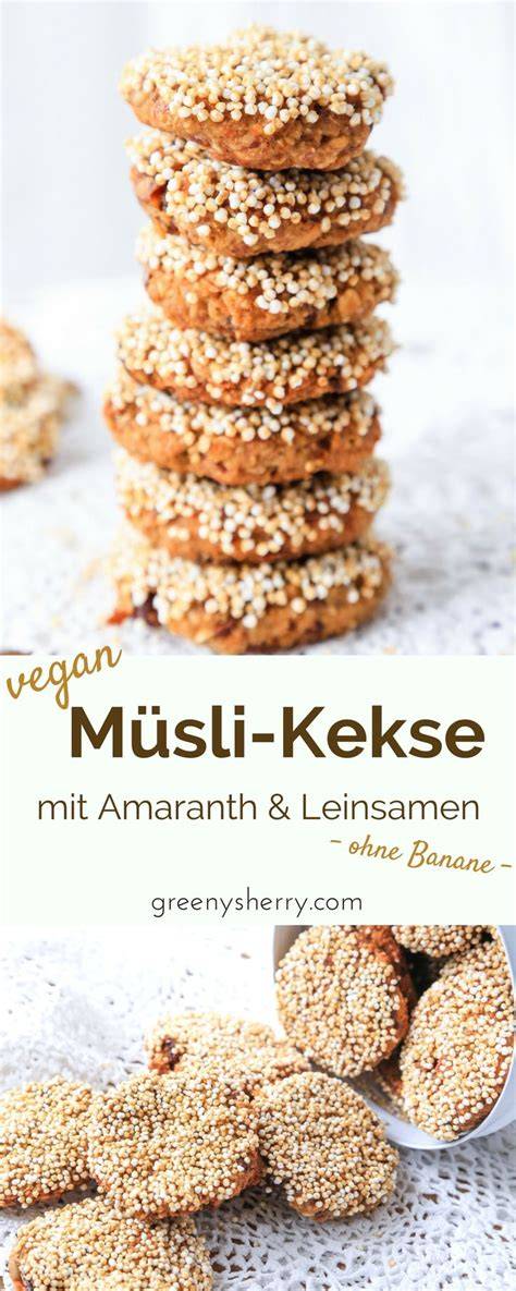 Müsli-Kekse mit Amaranth und Leinsamen