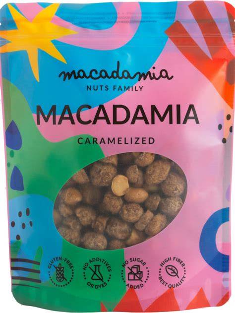 Macadamianüsse karamellisiert in Pfanne