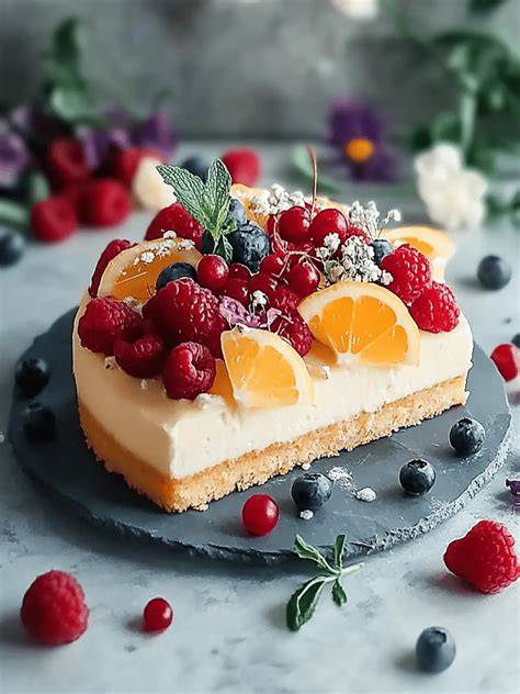 Macaron-Kranz mit frischen Beeren und Blumen