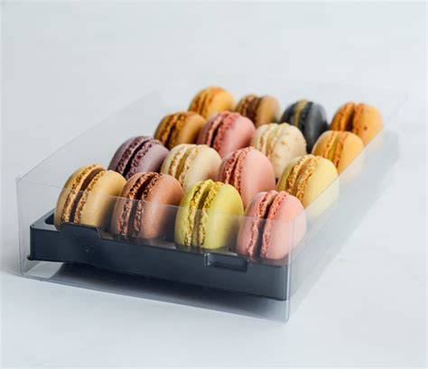 Macaron-Sorten in einer Eleganten Dessertbox