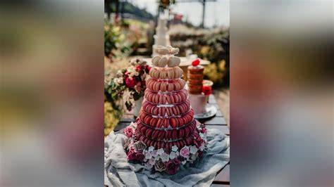 Macaron-Turm als Hochzeitstorte