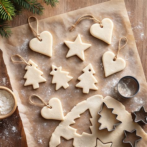 Magenbrotstücke mit glänzender Zuckerglasur auf Backpapier und Weihnachtsdeko