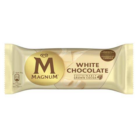 Magnum White Chocolate & Cookies, Produktfoto, aufgeschnitten