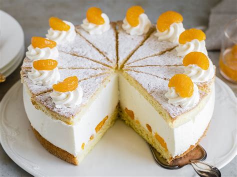 Mandarinen‑Käse‑Sahne Torte mit Spekulatiusrand