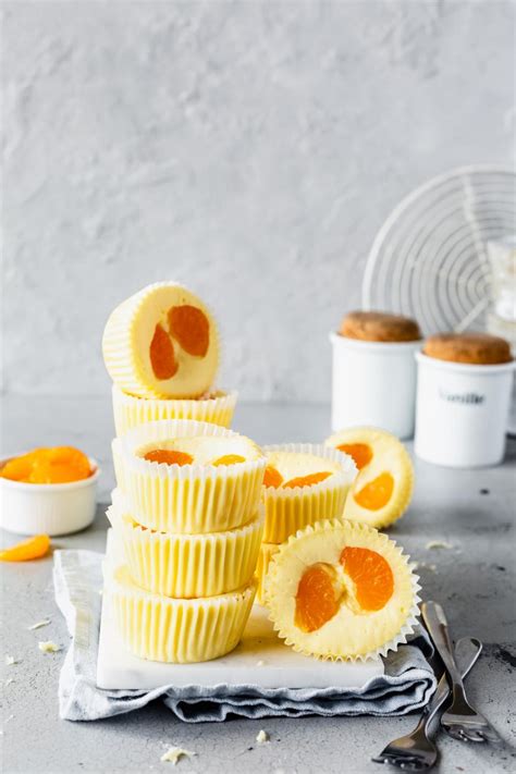 Mandarinen auf Käsekuchen-Muffins