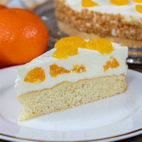 Mandarinen-Quarkkuchen in Kastenform