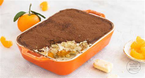Mandarinen-Tiramisu Zutaten arrangiert