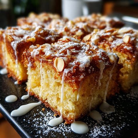 Mandel-Blitz-Kuchen auf Mini-Backblech frisch gebacken
