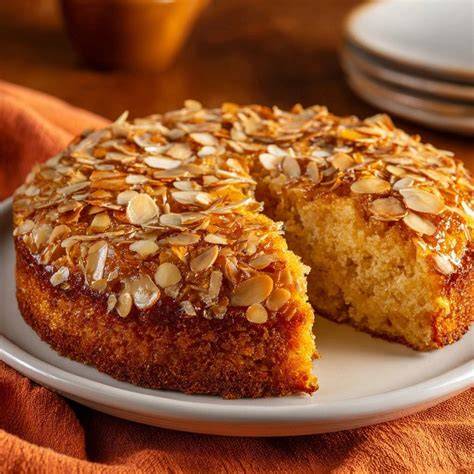 Mandelkuchen im Anschnitt