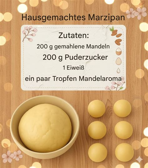 Mandeln und Puderzucker - Grundzutaten für Marzipan