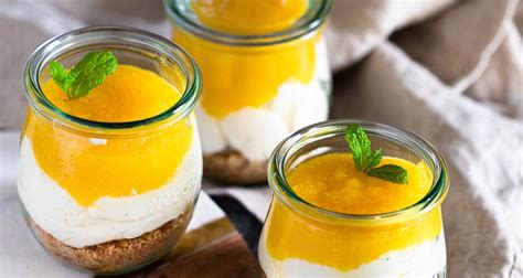 Mango, Frischkäse und Butterkekse