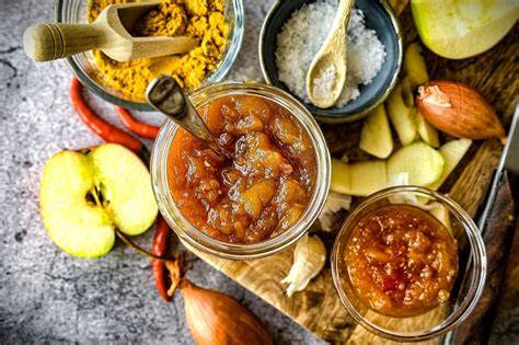 Mango Chutney zu Käse und gegrilltem Gemüse