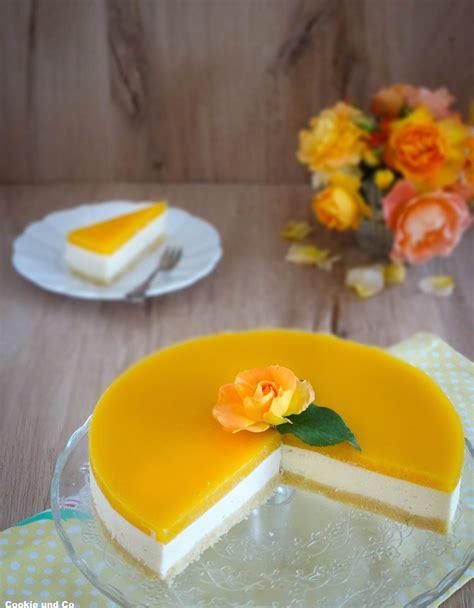 Mango Joghurt Torte auf Terrasse