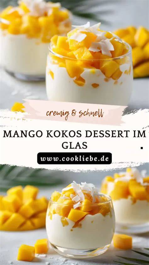 Mango Lassi im Glas mit Kokosflocken