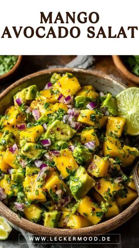 Mango-Avocado-Salat als Beispiel für Küchenvielfalt mit Mango