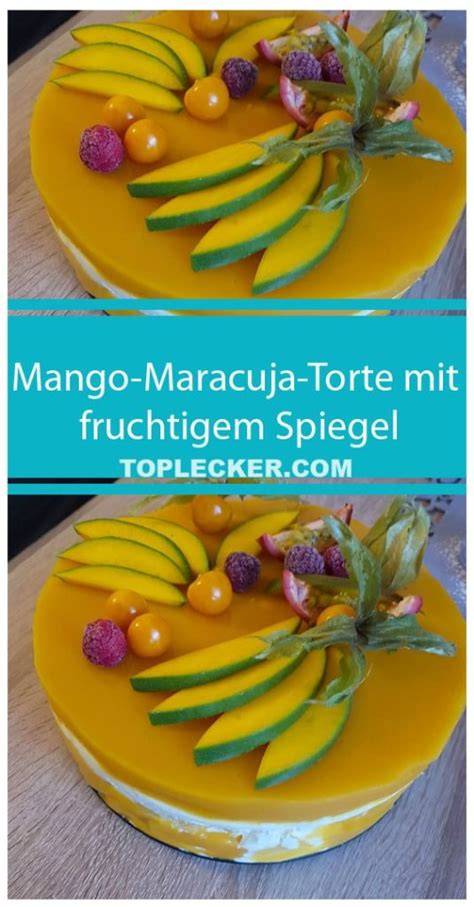 Mango-Käsekuchen mit fruchtigem Tortenguss und Mango-Stückchen