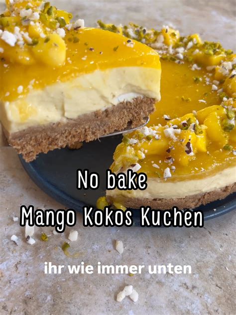 Mango-Scheiben auf Torte