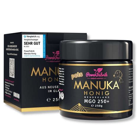 Manuka Lutschbonbons im Glas und Manuka-Blüten