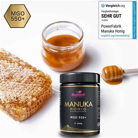 Manuka-Honig Glas und Wabe