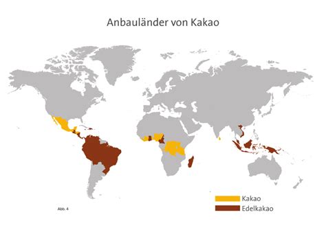 Map: Herkunftsländer der Ja! Natürlich Kakaobohnen (Peru, Ecuador, Dominikanische Republik)