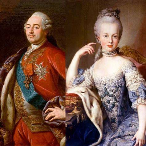 Marie Antoinette und Ludwig XVI beim Frühstück in Versailles