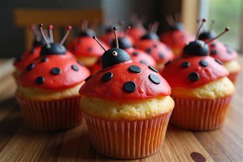 Marienkäfer-Muffins mit Ganache-Topping