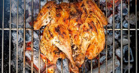 Mariniertes Poulet auf dem Grill