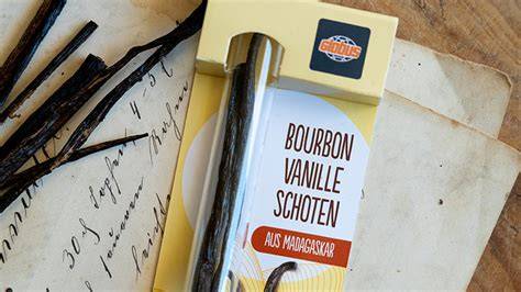 Marken-Statement zur Vanille-Wolke mit Produktpackung und Bourbon-Vanille-Schoten