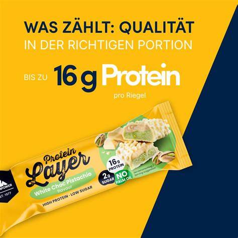 Marktübersicht Proteinriegel mit weißer Schokolade