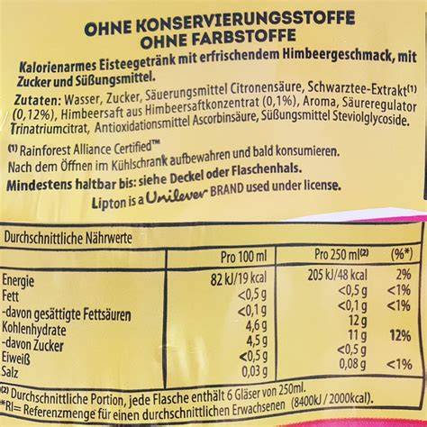 Marktcheck Eistee: Zutaten und Zuckergehalt