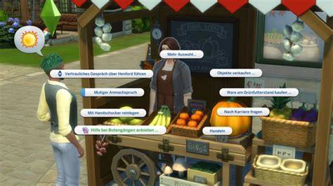 Marktstand mit Lebensmitteln (Sims 4 Grünfutterstand)