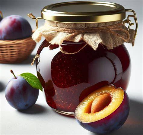Marmelade mit Xylit im Glas