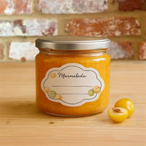 Marmeladengläser, Etiketten, Geschenkideen mit Calamondin-Marmelade
