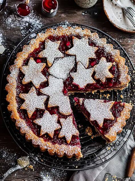 Marmeladenschicht auf Linzer Torte