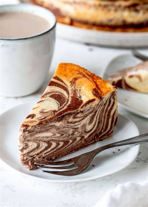 Marmor‑Käsekuchen Schnittbild