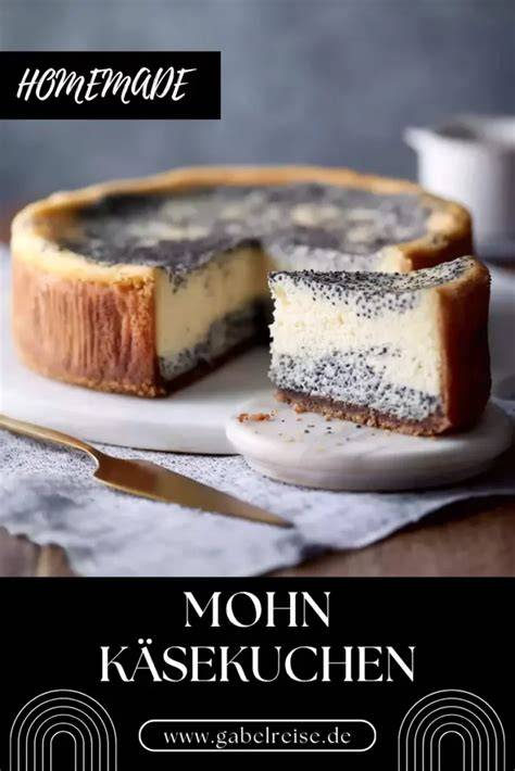 Marmorierte Quark- und Mohnschichten in der Form