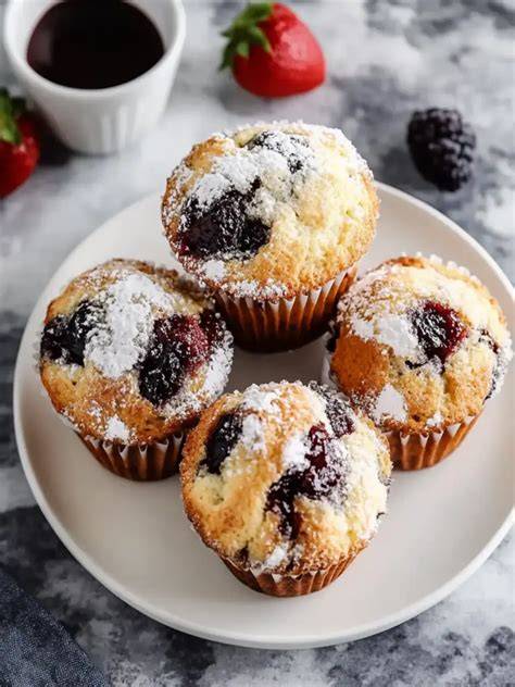 Marmorierte und zweifarbige Glasur-Dekoration auf Muffins