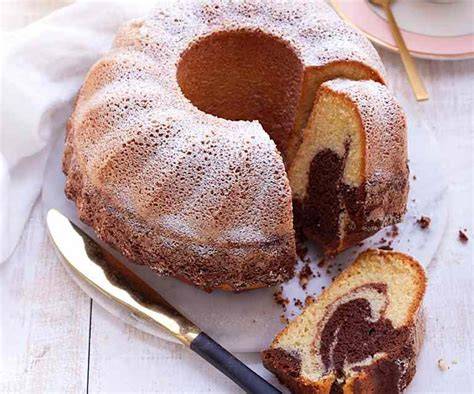 Marmorkuchen - geschnittene Stücke