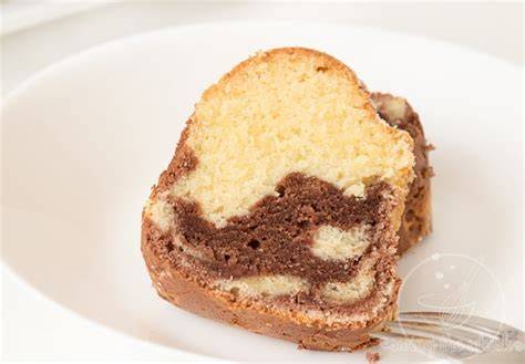 Marmorkuchen anschnitt - fluffiges Inneres