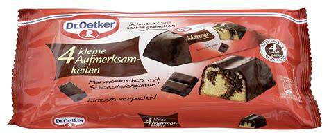 Marmorkuchen in Scheiben, eingefroren und einzeln verpackt