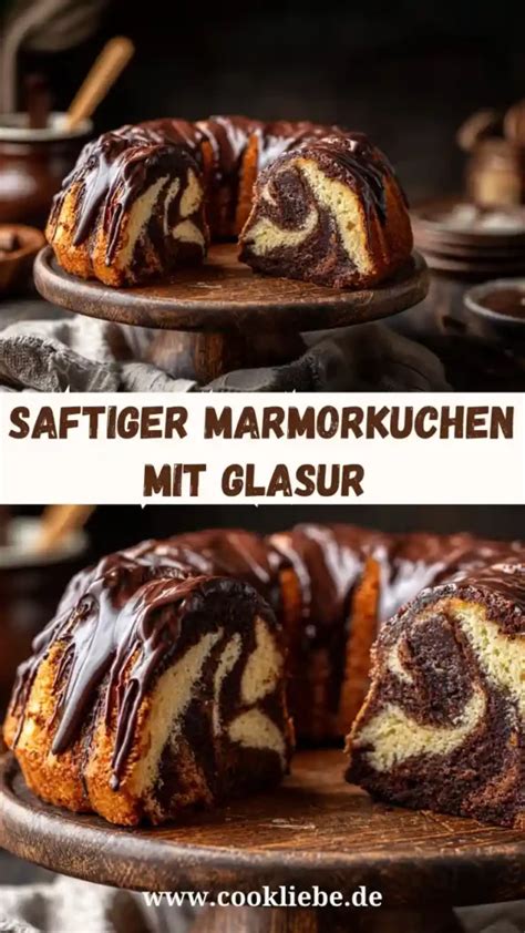 Marmorkuchen mit Marmorierung