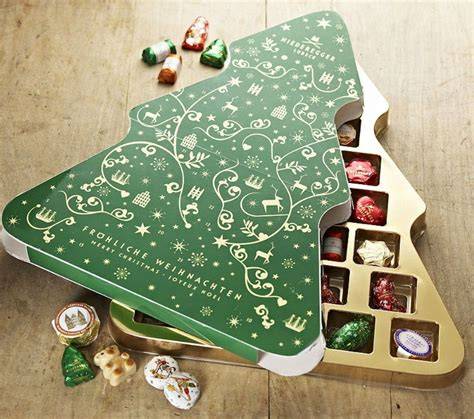Marzipan Adventskalender mit verschiedenen Spezialitäten und Designs