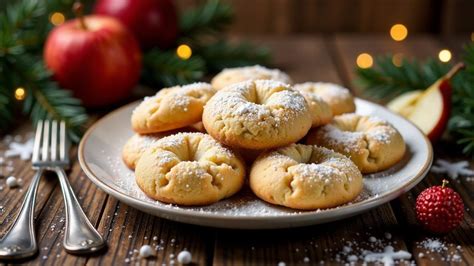 Marzipan Butterkipferl Zutaten und Ergebnis auf rustikalem Backblech