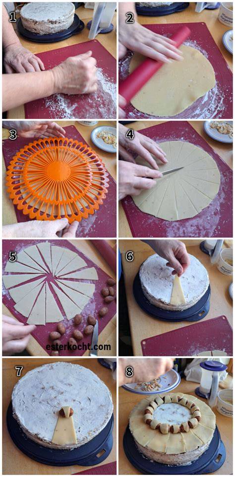 Marzipan ausrollen und Torte verzieren
