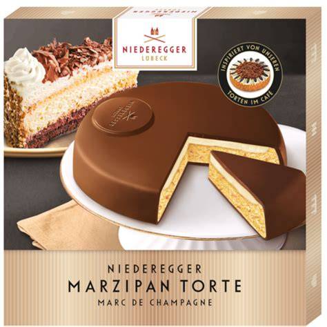 Marzipan-Torte Niederegger mit Kaffee