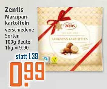 Marzipankartoffeln, verschiedene Hersteller, Nahaufnahme
