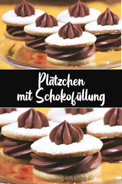 Marzipanplätzchen mit Schokofüllung