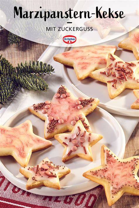 Marzipanplätzchen mit Zuckerguss